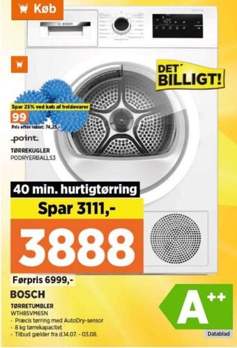 Power Bosch tørretumbler tilbud