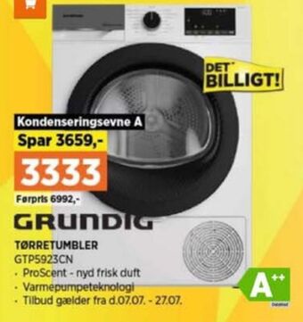 Power Grundig tørretumbler tilbud