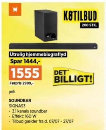 Power Polk soundbar tilbud