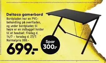 Bilka Deltaco gamerbord tilbud