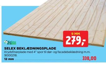 Selex beklædningsplade