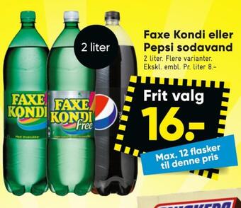 Bilka Faxe kondi sportssodavand tilbud