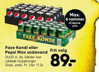 Bilka Pepsi max cola tilbud