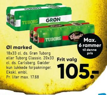 Bilka Grøn øl tilbud