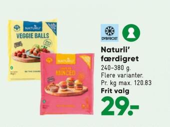 Bilka Naturli' vegetarboller tilbud