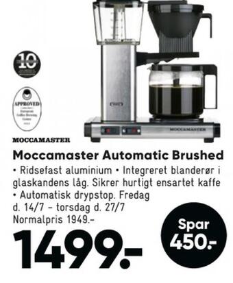 Bilka Moccamaster kaffemaskine tilbud