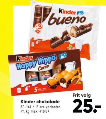 Bilka Bueno chokoladestænger tilbud