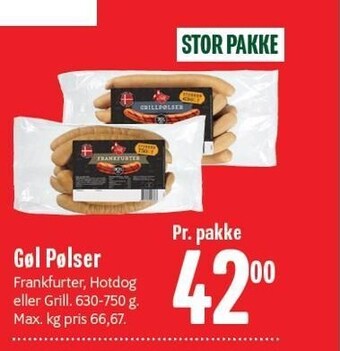 Min Købmand Gøl pølser tilbud