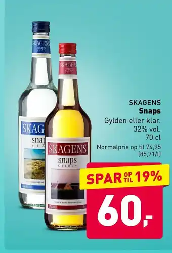 ALDI SKAGENS Snaps tilbud