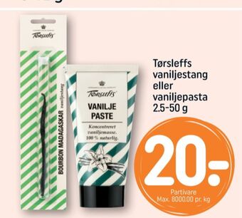 REMA 1000 Tørsleff vaniljestang tilbud