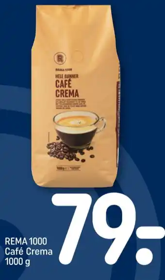 REMA 1000 Cafe crema kaffebønner tilbud