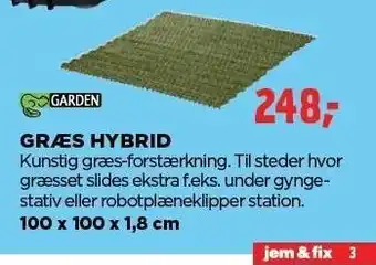 jem & fix Garden græs hybrid tilbud
