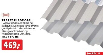 jem & fix Rodena trapez plade opal tilbud