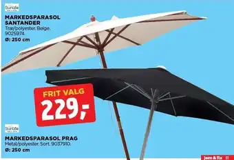 jem & fix Sunlife markedsparasol santander eller markedsparasol prag tilbud