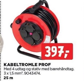 jem & fix Kabeltromle prof 25 m tilbud