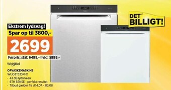Power Whirlpool opvaskemaskine tilbud