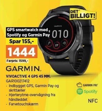 Power Garmin vivoactive 4 gps 45 mm tilbud