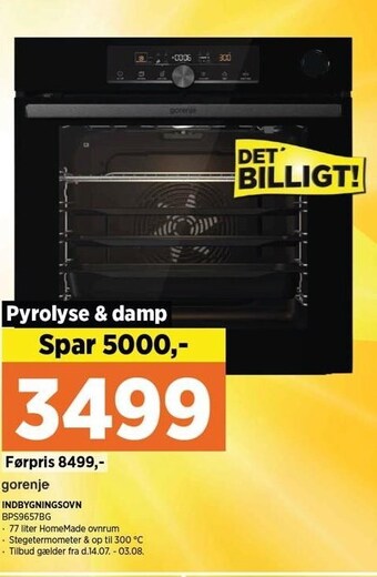 Power Gorenje - indbygningsovn - bps9657bg tilbud