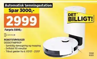 Power Ecovacs robotstøvsuger - deebotn8prop tilbud