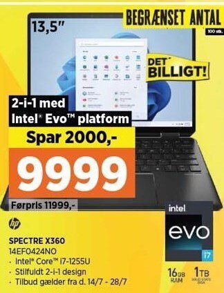 Power Hp spectre x360 tilbud