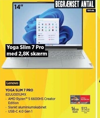 Power Lenovo yoga slim 7 pro tilbud