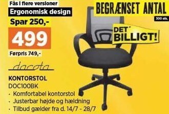 Power Dacota kontorstol tilbud