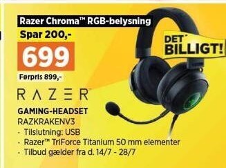Power Razer gaming-headset tilbud