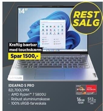 Power Lenovo ideapad 5 pro tilbud