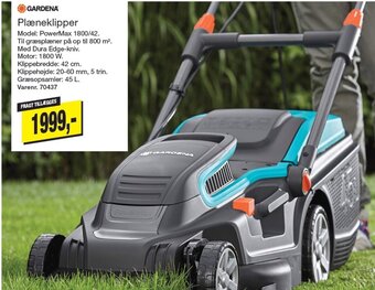 Harald Nyborg GARDENA Plæneklipper Model: PowerMax 1800/42. tilbud
