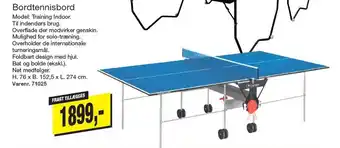 Harald Nyborg Bordtennisbord Model: Training Indoor. tilbud