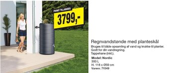 Harald Nyborg Regnvandstønde med planteskål tilbud