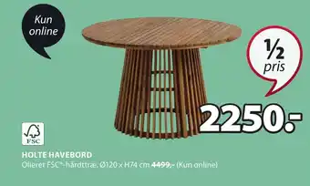 JYSK HOLTE HAVEBORD tilbud