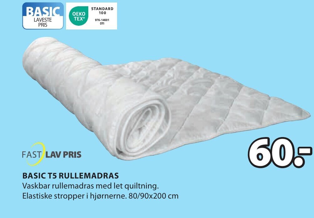 BASIC T5 RULLEMADRAS tilbud hos JYSK