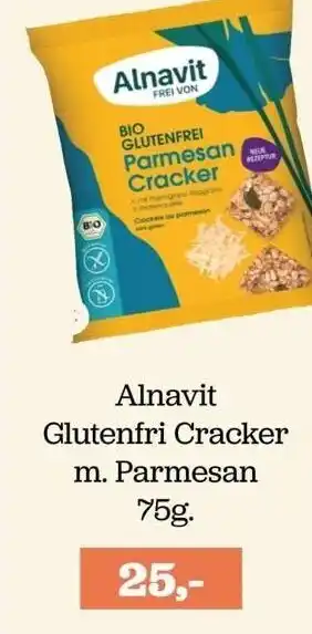 Alnavit glutenfri cracker m. parmesan 75g