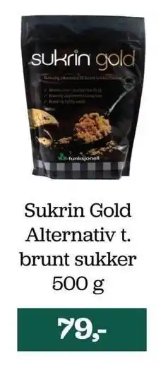 Sukrin gold alternativ t. brunt sukker 500 g
