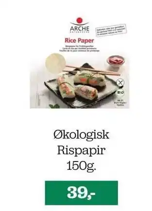 Helsemin Økologisk rispapir 150g tilbud