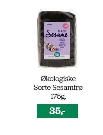Helsemin Økologiske sorte sesamfrø 175g tilbud