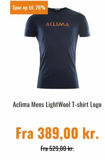 Aclima Mens LightWool T-shirt Logo
