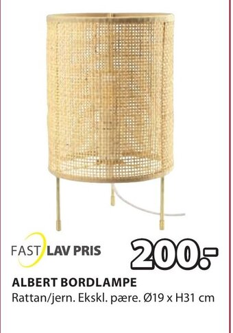JYSK ALBERT BORDLAMPE tilbud