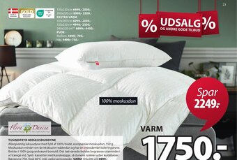 JYSK TUSINDFRYD MOSKUSDUNDYNE tilbud
