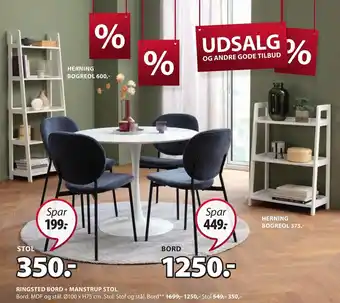 JYSK RINGSTED BORD + MANSTRUP STOL tilbud