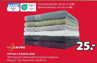 JYSK UPPSALA HÅNDKLÆDE tilbud