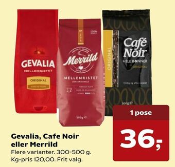 Dagli'Brugsen Gevalia, Cafe Noir eller Merrild tilbud