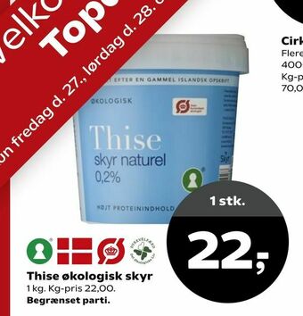 Dagli'Brugsen Thise økologisk skyr tilbud