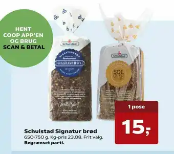 Dagli'Brugsen Schulstad Signatur brød tilbud