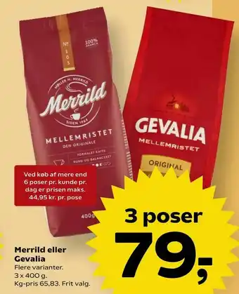 Kvickly Merrild eller Gevalia tilbud