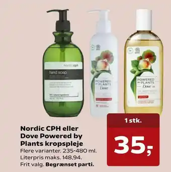 Kvickly Nordic CPH eller Dove Powered by Plants kropspleje tilbud