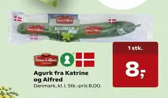 Kvickly Agurk fra Katrine og Alfred tilbud