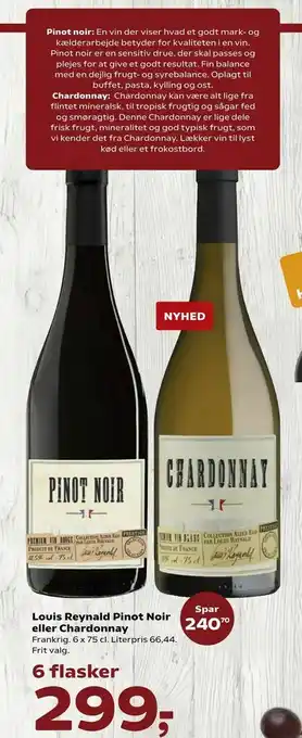 Kvickly Louis Reynald Pinot Noir eller Chardonnay tilbud