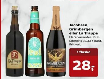 Kvickly Jacobsen, Grimbergen eller La Trappe tilbud